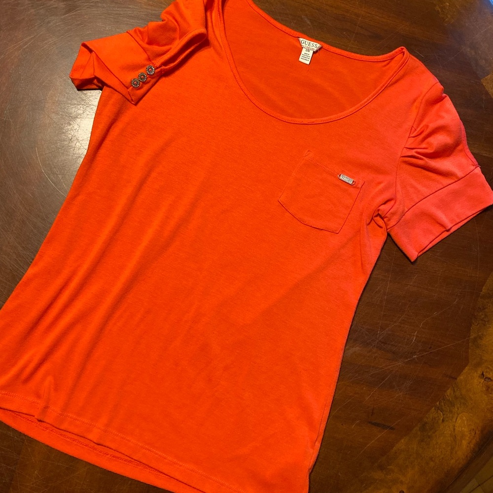 Guess Vibrant Orange Short Sleeve Tee